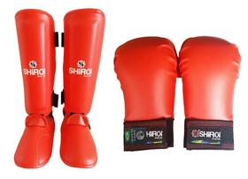 Kit Caneleiras e Luvas de Karatê Infantil Oficial CBK Shiroi