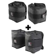 Kit Caneleiras Tornozeleira de Peso WON 1 kg e 2 kg PRO Musculação Treino em Casa Parque