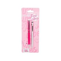 Kit Caneta 1.0mm E Lapiseira 0.7mm Pink Vibes LEONORA