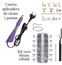 Kit Caneta Aplicadora De Strass eEstojo Com Strass Cristal - ARTMAK