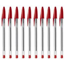 Kit Caneta Bic Cristal 1.0 Azul Preto Vermelho Escrita Fluida Transparente 10 Vr Kit Caneta Bic Cristal 1.0 Azul Preto Vermelho Escrita Fluida Transparente 10 Vr