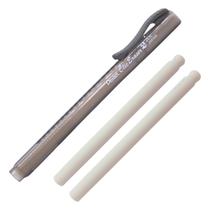 Kit Caneta Borracha PENTEL Clic Eraser Transparente + 2 Refil