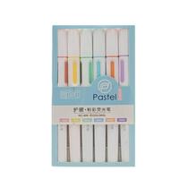 Kit Caneta Brush - Tom Pastel - Ponta Píncel - 6 cores