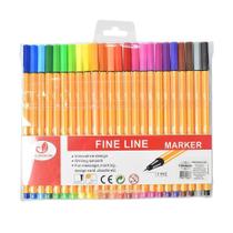 Kit Caneta Canetinhas Coloridas Fine Line 12,24,36 Cores Ponta Fina 0.4mm Kit Caneta Canetinhas Coloridas Fine Line 12,24,36 Cores Ponta Fina 0.4mm