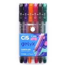 Kit Caneta CiS Gelyx Glitter 1.0 - 6 Cores