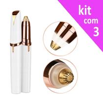 Kit Caneta Depiladora Sobrancelha Recarregavel USB (3 peças) - RPC