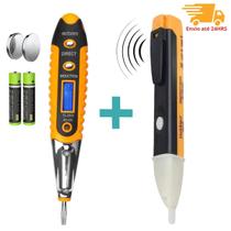 Kit Caneta Detectora de Tensão + Chave de Teste de Corrente e Voltagem 12V a 250V