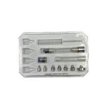 Kit Caneta Diamantada 05 Ponteiras Corpo em Acrílico - Ozotec
