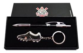 Kit Caneta E Chaveiro Corinthians Timão Torcedor Oficial