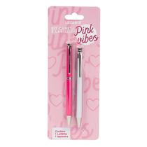 Kit Caneta e Lapiseira Pink Vibes - Leoarte