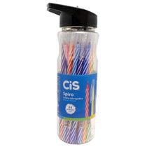 Kit caneta esferografica cis spiro 0.7mm com 24 cores sortidas