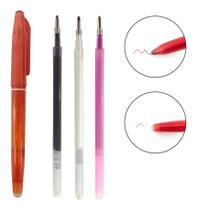Kit Caneta Fantasminha Apaga com Calor Para Marcações Temporárias em Tecidos 3 Refil Para Reposição Kit Caneta Fantasminha Apaga com Calor Para Marcações Temporárias em Tecidos 3 Refil Para Reposição