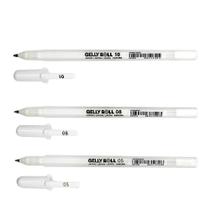 Kit Caneta Gel Branca Gelly Roll - Sakura Fina Média Grossa Kit Caneta Gel Branca Gelly Roll - Sakura Fina Média Grossa