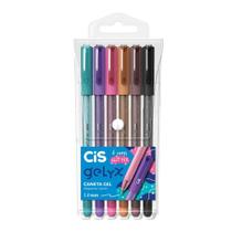 Kit Caneta Gel Gelyx Glitter Com 6 Sertic