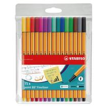 Kit Caneta Hidrográfica 0.4mm com 15 Unidades - Stabilo