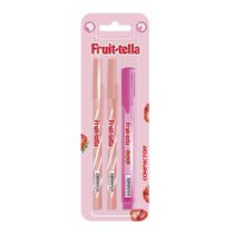 Kit Caneta + Marca Texto Fruit-tella Com 3 Compactor Kit Caneta + Marca Texto Fruit-tella Com 3 Compactor