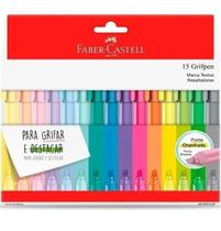 Kit Caneta Marca Texto Grifpen Faber Castell Estojo 15 cores Kit Caneta Marca Texto Grifpen Faber Castell Estojo 15 cores