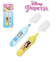 Kit caneta marca texto infantil com 2 peças - princesas disney