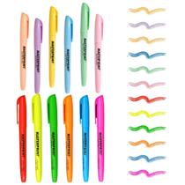 Kit Caneta Marca Texto Tons Pastéis e Neon Masterprint 12 Unidades