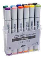 Kit Caneta marcador Copic Sketch Marker 12 Cores Básicas