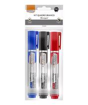 Kit Caneta Marcador Para Quadro Branco 3 Cores - Brw