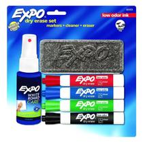 Kit Caneta Marcador Para Quadro Branco + Apagador + Limpador Expo Paper Mate C/ 6 Pcs Kit Caneta Marcador Para Quadro Branco + Apagador + Limpador Expo Paper Mate C/ 6 Pcs