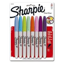 Kit Caneta Marcador Permanente Sharpie Ponta Fina Shapie C/ 8 Cores Kit Caneta Marcador Permanente Sharpie Ponta Fina Shapie C/ 8 Cores