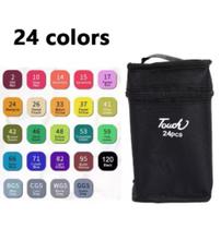 Kit caneta marcador touch para colorir com 24 cores ponta dupla