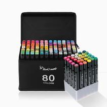 Kit Caneta Marcadora Touch Permanente Colorida Ponta Dupla Com Diversos Tamanhos 24.36.48.60.80 Kit Caneta Marcadora Touch Permanente Colorida Ponta Dupla Com Diversos Tamanhos 24.36.48.60.80