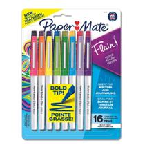 Kit Caneta Paper Mate Flair Bold 1.2mm 16 Cores