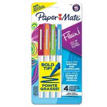 Kit Caneta Paper Mate Flair Bold Grossa C/ 4 Cores Kit Caneta Paper Mate Flair Bold Grossa C/ 4 Cores