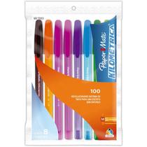 Kit Caneta Paper Mate Kilométrica 100 Colorz 8 Cores Vibrantes Ponta Média 1.0mm Kit Caneta Paper Mate Kilométrica 100 Colorz 8 Cores Vibrantes Ponta Média 1.0mm