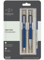 Kit Caneta Parker Vector Standard Ball Pen e Roller Ball