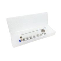 Kit caneta peeling diamante corpo de aluminio prata com 2 ponteiras