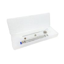 Kit caneta peeling diamante corpo de aluminio prata com 3 ponteiras