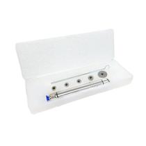 Kit caneta peeling diamante corpo de aluminio prata com 5 ponteiras