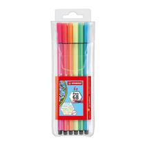 Kit Caneta Pen 68 1.0mm 6 Cores Neon - Stabilo