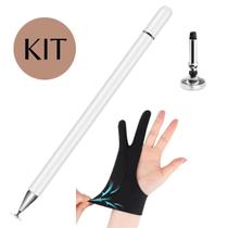 Kit Caneta Pencil Touch P Tablet Universal com Luva Palm Rejection E Ponta