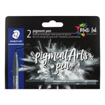 Kit Caneta Pigment Arts Pen Com 2Und Preto Intenso Staedtler