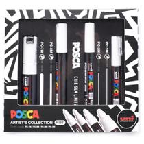 Kit Caneta Posca Artists Collection Nibs Branca - 4 Unidades