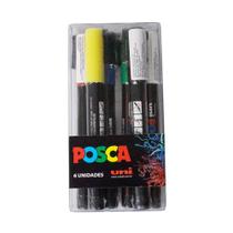 Kit Caneta Posca Pc-3m Com 6 Unidades