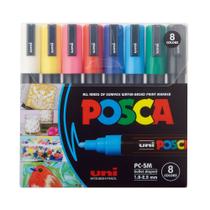 Kit Caneta Posca Soft PC-5M Com 8 Unidades Uniball