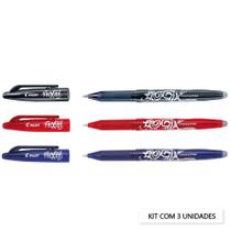 Kit Caneta Rollerball Pilot Frixion Ball Apagável 3 Cores Kit Caneta Rollerball Pilot Frixion Ball Apagável 3 Cores