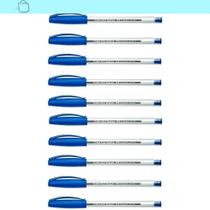 Kit Caneta Trilux 032 Faber-Castell Azul 10 Unidades Azul Kit Caneta Trilux 032 Faber-Castell Azul 10 Unidades Azul