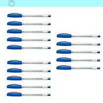 Kit Caneta Trilux 032 Faber-Castell Azul 15 Unidades Azul Kit Caneta Trilux 032 Faber-Castell Azul 15 Unidades Azul