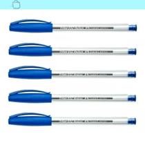 Kit Caneta Trilux 032 Faber-Castell Azul 5 Unidades Azul Kit Caneta Trilux 032 Faber-Castell Azul 5 Unidades Azul