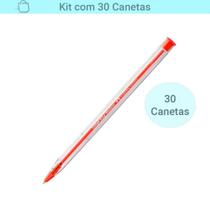 Kit Caneta Trilux 032 Faber-Castell Vermelha 30 Unidades