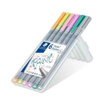 Kit Caneta Triplus Fineliner 6 Cores 0,3mm Staedtler Pastel