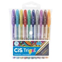 Kit Canetas CIS Trigel Metálico 1.0mm - 10 Canetas