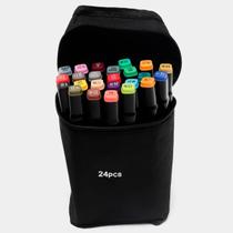 Kit Canetas Coloridas 24 Unidades Desenho Pintura Office Kit Canetas Coloridas 24 Unidades Desenho Pintura Office